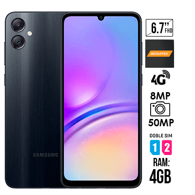 CELULAR SAMSUNG GALAXY A05 NEGRO 128GB