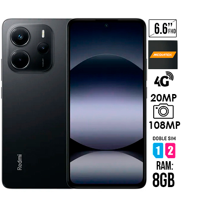 CELULAR XIAOMI REDMI NOTE 14 NEGRO 256GB