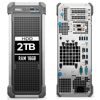 SERVIDOR DELL POWER EDGE T160/INTEL XEON 6333P 3.1GHZ 6 CORES /16GB/2TB