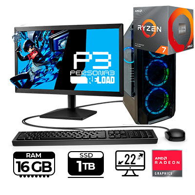 COMPUTADOR GAMER COMPUMAX HALCON MLHQ-10 BK RYZEN 7